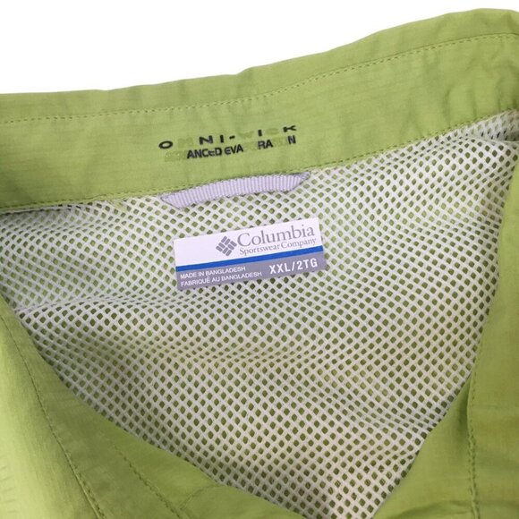 Columbia Vented Fishing Shirt Omni-Wick Advance Evaporation XXL 2X Short Sleeve - Picture 8 of 10